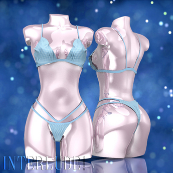 Second Life Marketplace - Bikini Legacy Perky Blue Polka Interlude